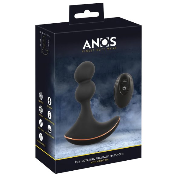 ANOS - černý rotační anální vibrátor se 2 motory