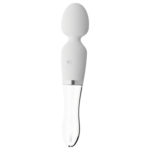 Liaison Wand - LED silikon-skleněný vibrátor (průhledný)