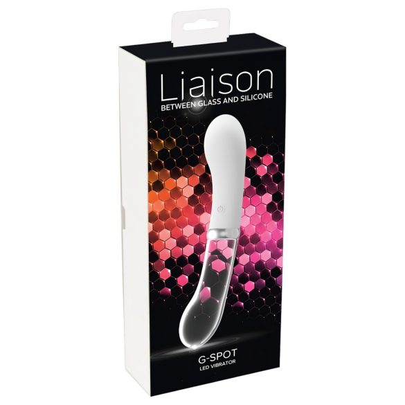 You2toys Liaison - skleněný LED vibrátor (průsvitný-bílý)