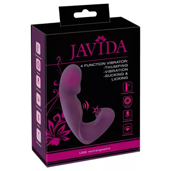 Javida - 4v1 vibrační stimulátor klitorisu (fialový)
