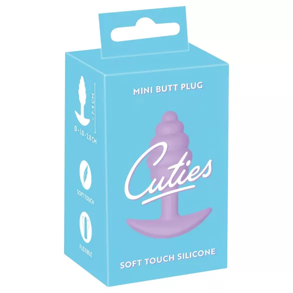 Cuties Mini Butt Plug - silikonový anální kolík (fialový, 2,8 cm)