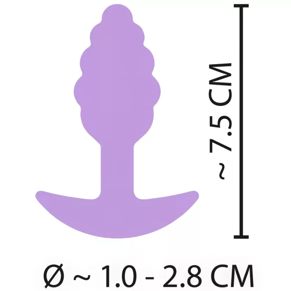 Cuties Mini Butt Plug - silikonový anální kolík (fialový, 2,8 cm)