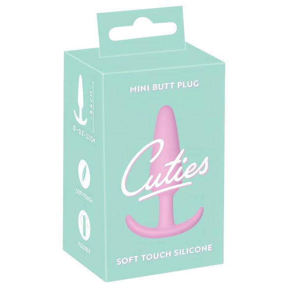 Cuties Mini růžová anální kolík - silikon (2,1cm)