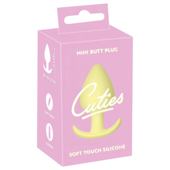 Cuties Mini Anální Kolík - silikonový - žlutý (3,1 cm)