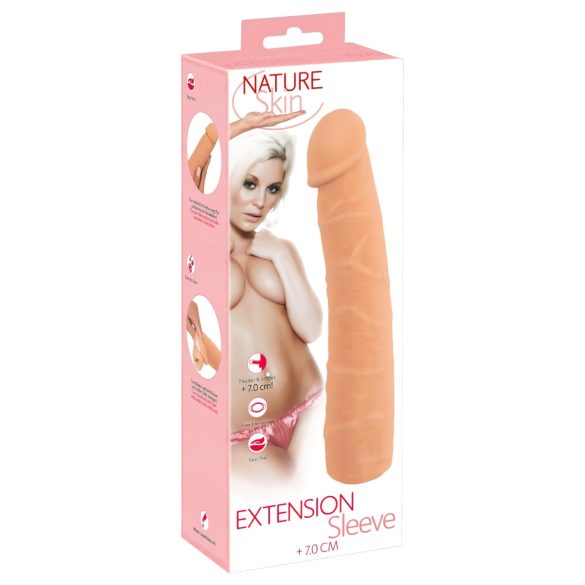 Nature Skin - prodloužující návlek na penis (24 cm)