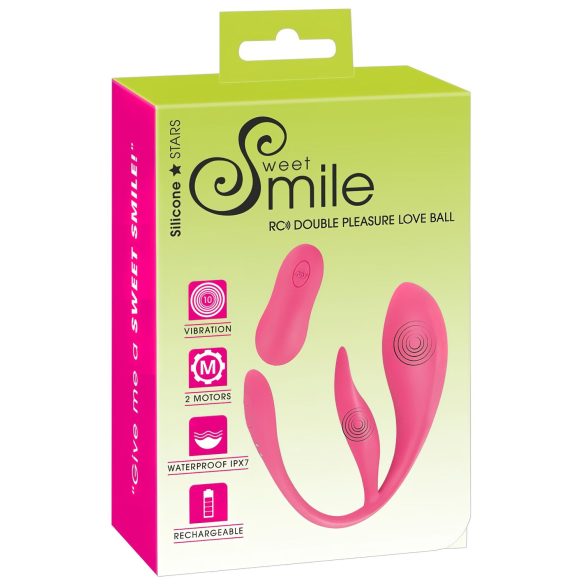 SMILE - akumulátorové, rádiové vibrační vajíčko (růžové)