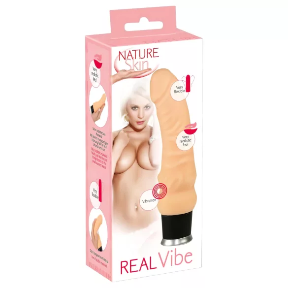 Nature Skin - realistický vibrátor - silikon - tělová barva