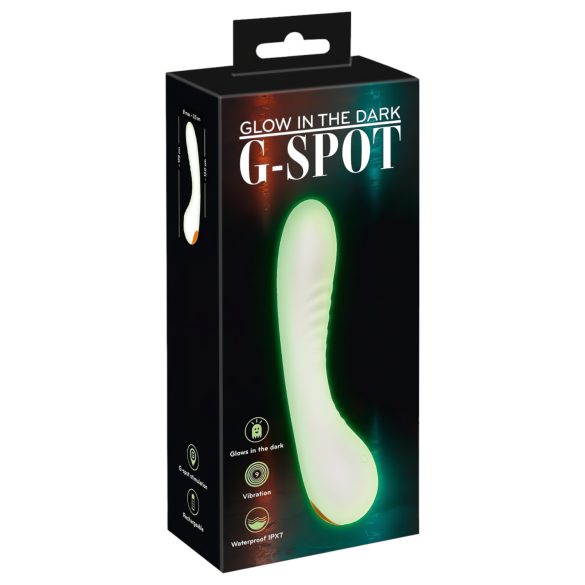 You2Toys Svítící - fosforeskující vibrátor na bod G (bílý)