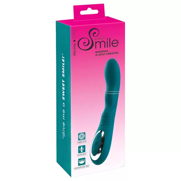 SMILE - vibrátor na G-bod - dobíjecí, voděodolný, rotační - zelený