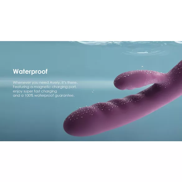 Svakom Avery - vibrátor s ramenem na klitoris - pulzační - fialový - dobíjecí