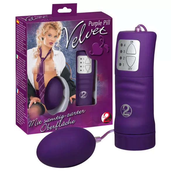 You2Toys - vibrační vajíčko - sametový povrch - fialová