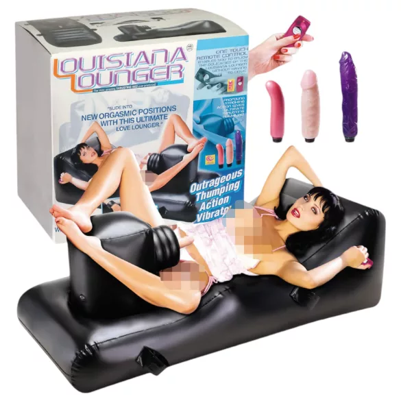 NMC - Louisiana Lounger - sexuální stroj s vestavěným vibrátorem (černý)