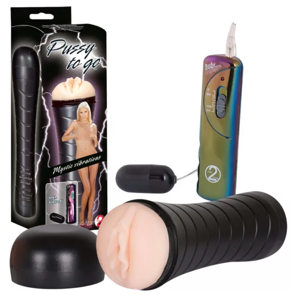 You2Toys - masturbátor vagína - vibrace, diskrétní, měkký materiál