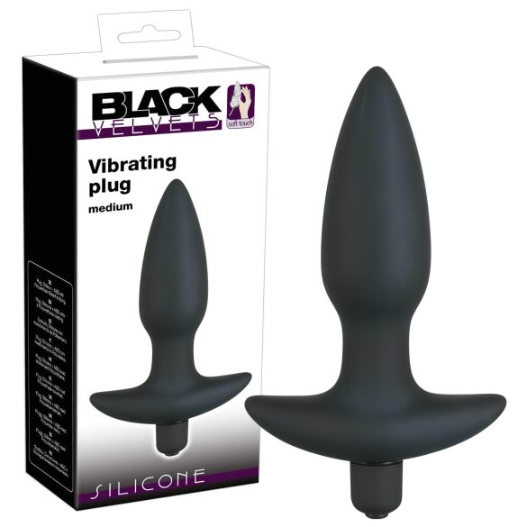 Černý samet anální vibrátor - střední