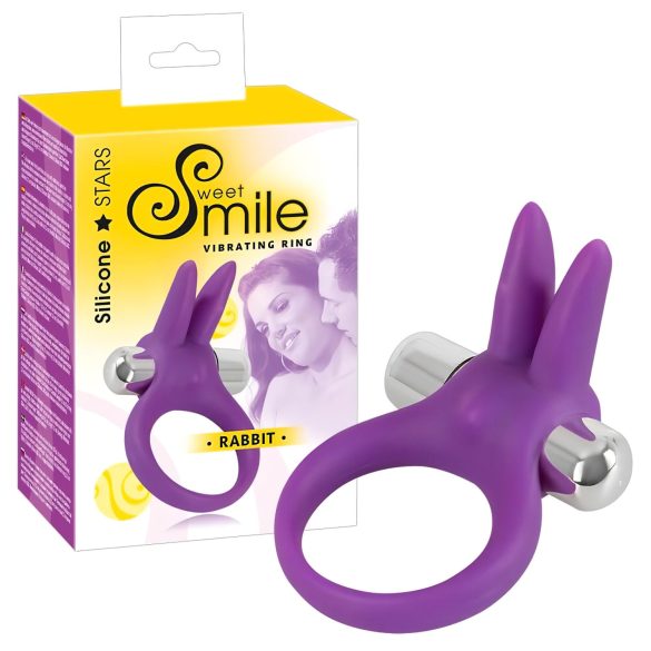 SMILE Rabbit - vibrační kroužek na penis (fialová)