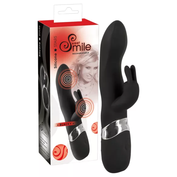 Smile - vibrátor s 2 motory - USB dobíjení - černý
