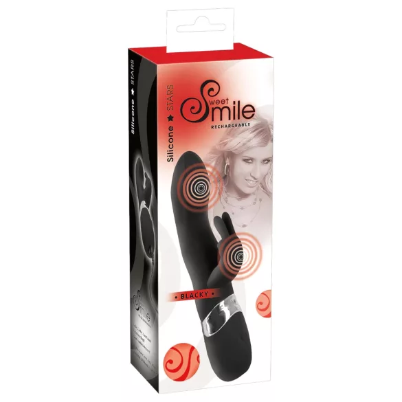 Smile - vibrátor s 2 motory - USB dobíjení - černý