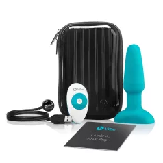   b-Vibe - anální vibrátor s rotujícími perlami - dobíjecí - tyrkysový