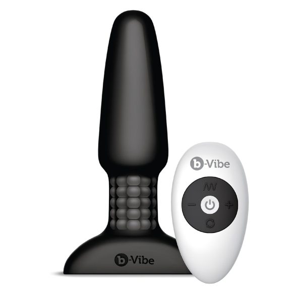 b-Vibe - rotační anální vibrátor s perličkami, černý