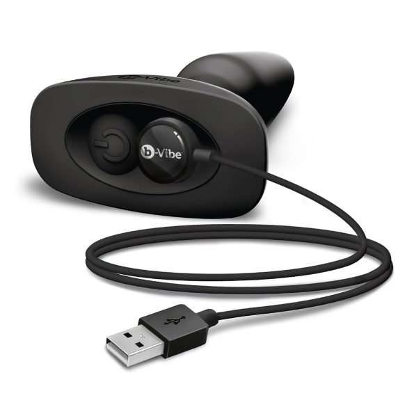 b-Vibe - rotační anální vibrátor s perličkami, černý