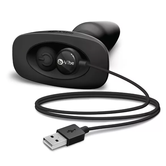 b-Vibe - rotační anální vibrátor s perličkami, černý