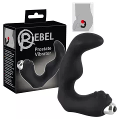 Rebel - vibrátor na prostatu s ohybem - černý