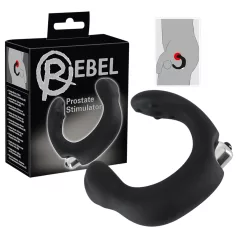 Rebel - vibrátor na prostatu - zahnutý tvar - černý