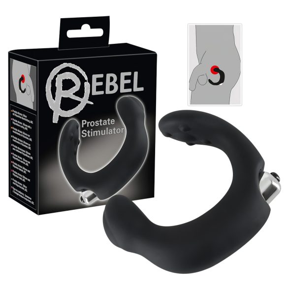 Rebel - zakřivený vibrátor na prostatu (černý)