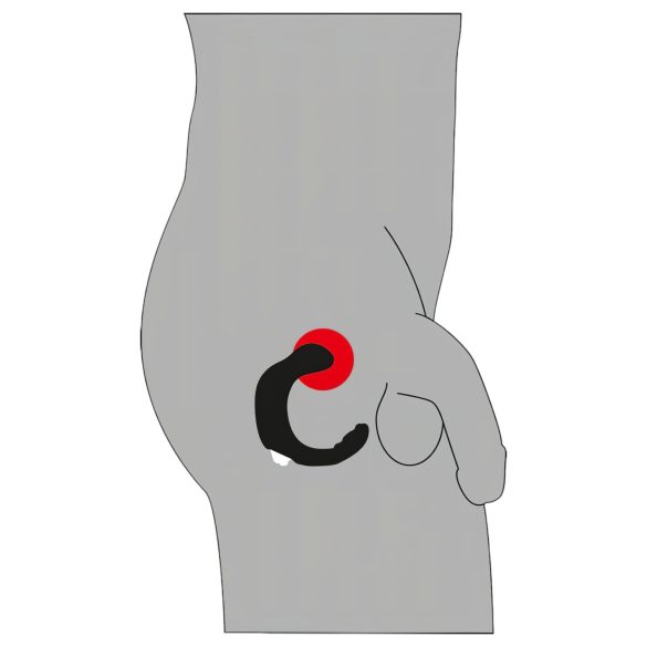 Rebel - vibrátor na prostatu - zahnutý tvar - černý