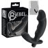 Rebel - prostatický vibrátor s penisem (černý)