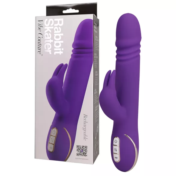 Vibe Couture - vibrátor rabbit s pohyblivým přirážením - fialový