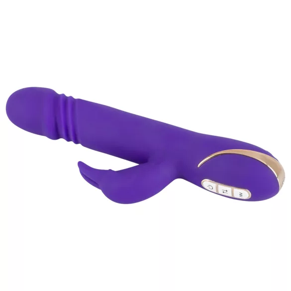 Vibe Couture - vibrátor rabbit s pohyblivým přirážením - fialový