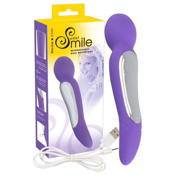 SMILE Hůlka - 2-motorový masážní vibrátor (fialový)