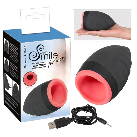 SMILE Warming - dobíjecí, zahřívací ústní masturbátor pro muže