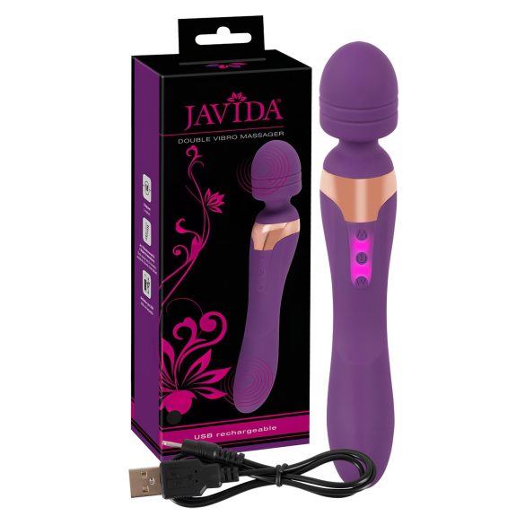 Javida Double - masážní vibrátor (fialový)
