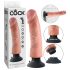 King Cock 9 přísavný vibrátor (23 cm) - tělová barva