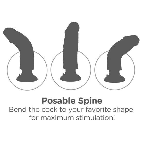 King Cock - vibrátor s přísavkou 23 cm - realistický penis tělová barva