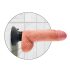 King Cock 7 přísavkový vibrátor (18 cm) - přírodní
