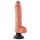 King Cock 10 přísavkový vibrátor (25 cm) - přírodní