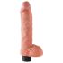King Cock 10 přísavkový vibrátor (25 cm) - přírodní