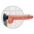 King Cock 10 přísavkový vibrátor (25 cm) - přírodní