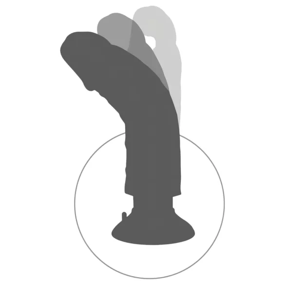 King Cock - vibrátor s přísavkou - 25 cm - tělová barva
