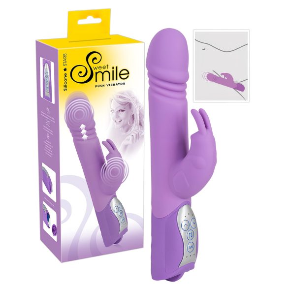 SMILE Push - fialový vibrační masér s dráždičem klitorisu