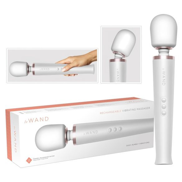 le Wand - exkluzivní akumulátorový masážní vibrátor (bílý)