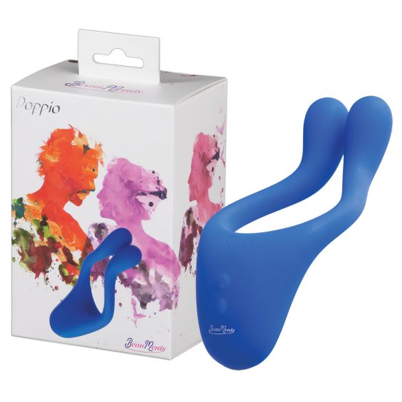 BeauMents Doppio - vibrační trojmotor pro páry (modrý)