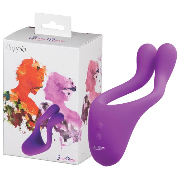BeauMents Doppio - dobíjecí dvojitý vibrátor pro páry (fialový)