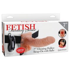   Fetish Strap-on 7 - připínací vibrátor s vibrací - tělová barva