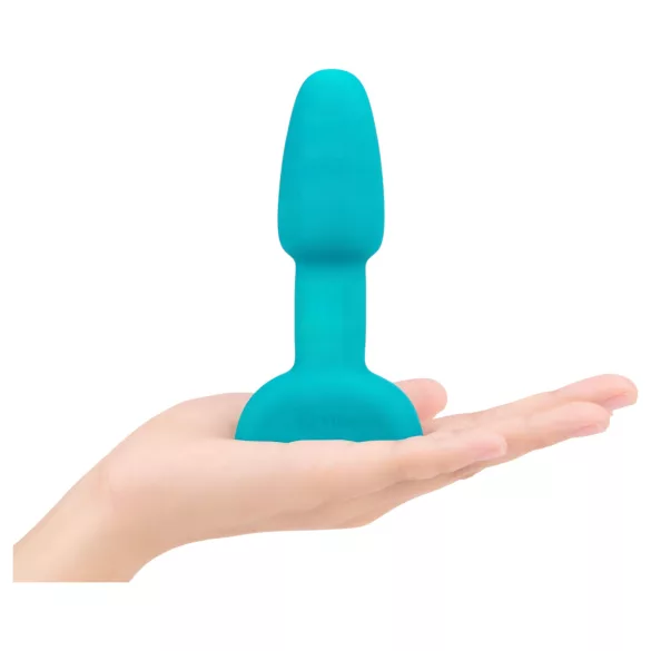 b-Vibe - anální vibrátor s rotujícími korálky - tyrkysový