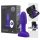 b-Vibe Rimming - točící anální vibrátor s perlami (fialový)