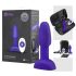 b-Vibe Rimming - točící anální vibrátor s perlami (fialový)